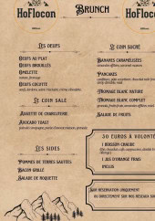 Menu HoFlocon - Le brunch