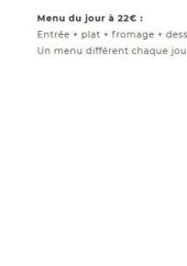 Menu La Gazelle - Le menu du jour