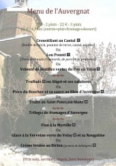 Menu Le Clos - Le menu de l' auvergnat