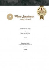 Menu Les Pistes Brasserie - Le menu esquimau