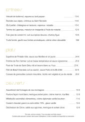 Menu Mildiss - La carte