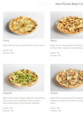 Menu Pizz'Atelier - Les pizzas base crème