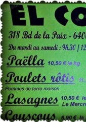 Menu Cocinero - les paêlla, poulets rôtis, lasagnes et cous cous