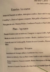 Menu L'interprète - menu 32€