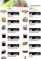 Menu You Sushi - Les Nouveautés