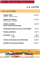 Menu La Maison Des Lacs - Les entrées