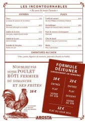 Menu Arosta Campagne et Gourmandise - Les incontournables 