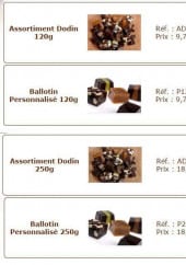 Menu Dodin - Les assortiments bodin, ballotins (120,250)
