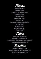 Menu Dolce Arena - Les pizzas, les pâtes et risottos