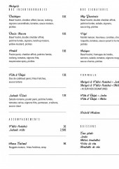 Menu Gracieuse - La carte