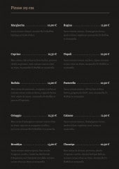 Menu Le labo du pizzaiolo - Les pizzas