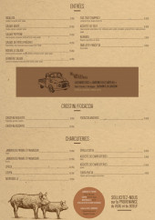 Menu Ragazzi da Peppone - Les entrées, charcuteries, ...