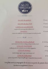 Menu Saline - Les entrées, plats