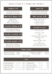 Menu Larrañeta - La carte