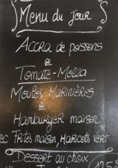 Menu Bistro des oliviers - Exemple de menu