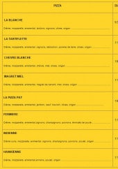 Menu Pizzas Pat - Les pizzas à base de crème