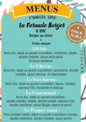 Menu O'Burger shop - Les menus