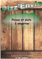 Menu Pizz'Envie - Carte et menu Pizz'Envie
Lembeye