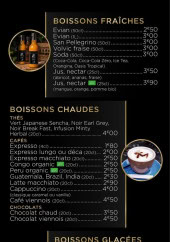 Menu Moustache - Les boissons