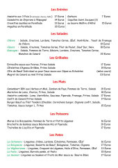 Menu Au Family's - La carte