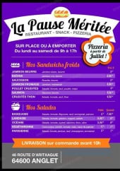 Menu A La Pause Mérité - Les sandwiches et salades