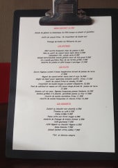 Menu Bistrot de la plage - La carte