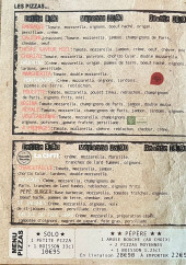 Menu Pépé Joe - Les pizzas