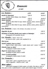 Menu Pub Mulligan - Les entrées, poissons...