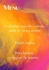 Menu Restaurant Chez Nous - Exemple de menu