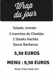 Menu Surf Burger - Wrap du jour à 5,5€