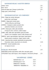 Menu Gure Doia - Les galettes, personnalisés et salades