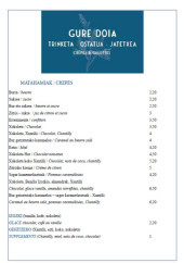 Menu Gure Doia - Les crêpes