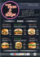 Menu Bonne Pizza & bon burger - Les burgers