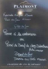 Menu Brasserie des Halles - Un exemple d' ardoise du jour