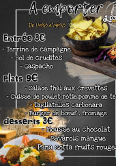 Menu L'echoppe des galopins - Exemple de menu à emporter
