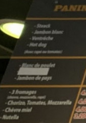 Menu Sandwicherie Marcadieu - Les paninis et sandwichs composés
