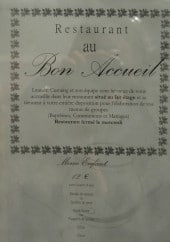 Menu Au Bon Accueil - Carte et menu Au Bon Accueil, Bartrès