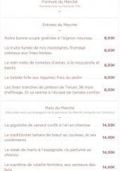 Menu Le Parc - Formule du marché 