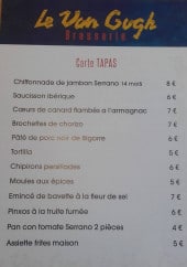 Menu Le Van Gogh - Les tapas