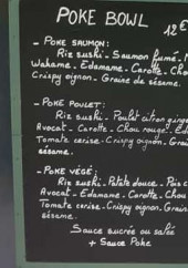 Menu Le jardin d'oh - Poke bowls