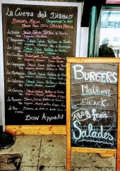 Menu La Cueva - L'ardoise