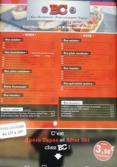 Menu B&C - Salades, bruschettas, plats,...
