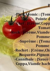 Menu Pizz' Atomic - Les pizzas chefs