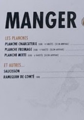 Menu Au Fût et à mesure - Les planches et autres