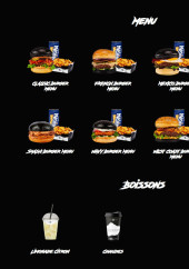 Menu Black & White Burger - Les menus et boissons