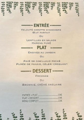 Menu Brasserie du 3055 - La carte
