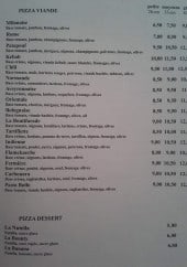 Menu Chez Fredo Pizza - Les pizzas