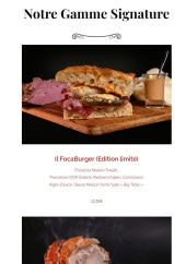 Menu Fricaccia - Focaburger  et fritta camembert