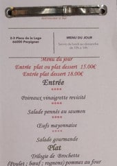 Menu Grand Café de la Bourse - Un exemple de menu du jour 