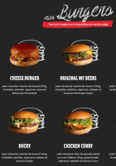 Menu My Beers - Les burgers